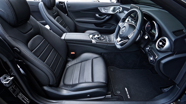 a black car interior